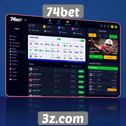 Interface e usabilidade da plataforma 74bet