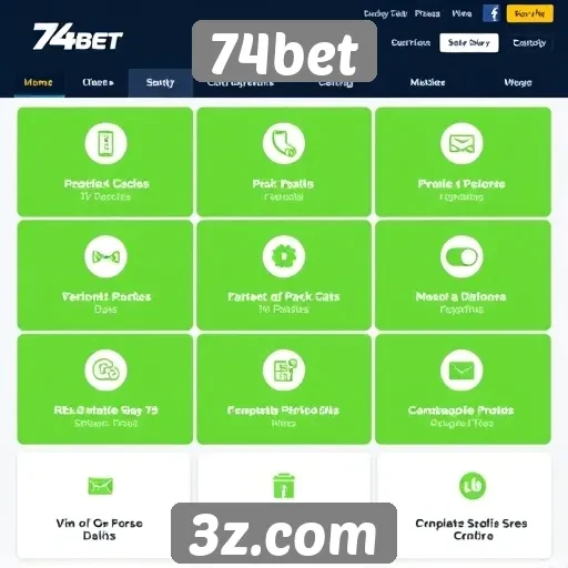 Análise das funcionalidades do site de jogos 74bet