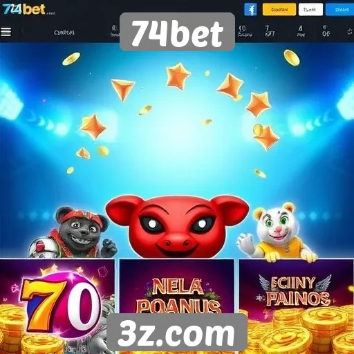 Variedade de jogos disponíveis no 74bet